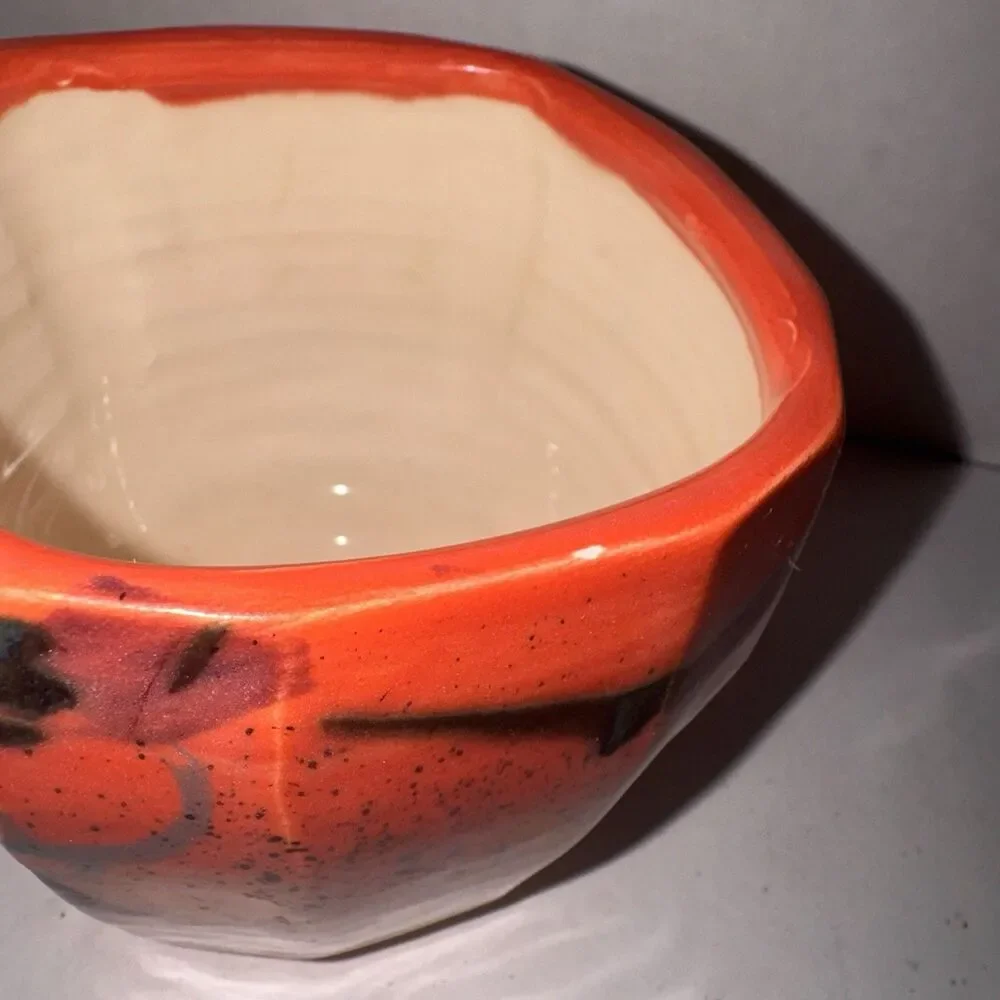 Michael Kifer? Studio Art Pottery Vase & Bowl Signed Abstract Modern Pair Folk